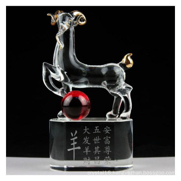 OEM Crystal Animal Sheep Figurines for Office Drcoration